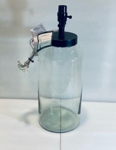 lot 14 image: New Threshold Fillable Large Glass Lamp Base Only, Clear - 20 High, Model# 074 00 0686 R01