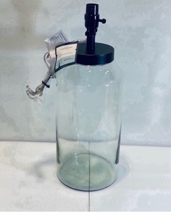 lot 46 image: New Threshold Fillable Large Glass Lamp Base Only, Clear - 20 High, Model# 074 00 0686 R01