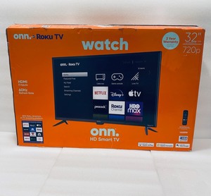 lot 51 image: Onn. 32 Class HD 720P LED Roku Smart Tv, (100012589)