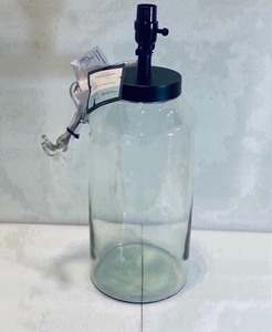 lot 54 image: New Threshold Fillable Large Glass Lamp Base Only, Clear - 20 High, Model# 074 00 0686 R01