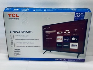 lot 63 image: TCL 32 Class 720P HD LED Roku Smart TV 3-Series, 32S331