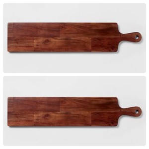 lot 66 image: Lot of 2 - New Threshold 28 x 6 Wooden Cheese Boards
