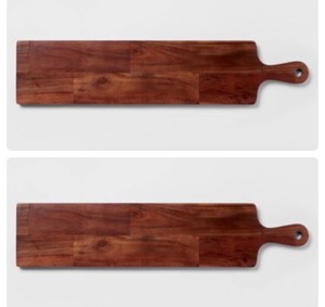 lot 70 image: Lot of 2 - New Threshold 28 x 6 Wooden Cheese Boards