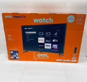 lot 71 image: Onn. 32 Class HD 720P LED Roku Smart Tv, (100012589)
