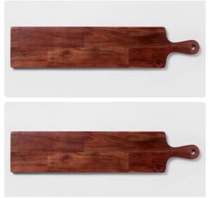 lot 78 image: Lot of 2 - New Threshold 28 x 6 Wooden Cheese Boards