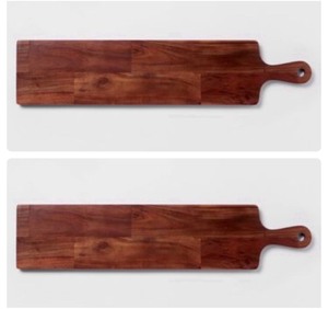 lot 94 image: Lot of 2 - New Threshold 28 x 6 Wooden Cheese Boards