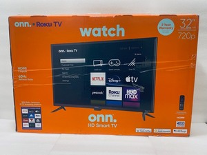 lot 99 image: Onn. 32 Class HD 720P LED Roku Smart Tv, (100012589)