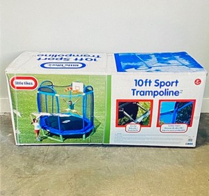 lot 100 image: New Little Tikes 10ft Sports Trampoline, BlueGreen