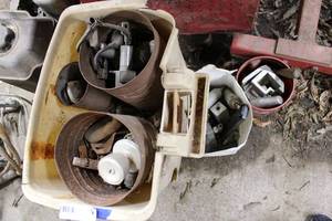 lot 135 image: Misc. Hardware, Doorknobs, Clamps