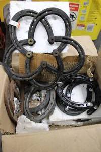 lot 125 image: Horseshoe Door Knockers, Horseshoe Flower and extra horseshoes