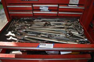 lot 12 image: Drawer of Wrenches many Snap On tools