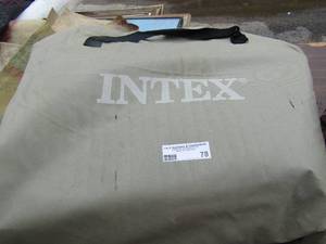 lot 78 image: Queen size intex blow upair bed, unknown condition seems like new