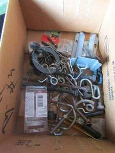 lot 83 image: Small box of misc bolts nuts and screws