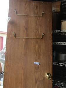 lot 90 image: Closet or bathroom door, 2 handled for ahnging items has door knob included height is 7823 12