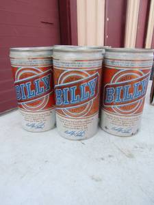lot 114 image: Vintage Billy beer cans unopened, qty 7