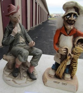 lot 134 image: Great chef Shade tree creation statue, Hand painted porcelain man with his pipe