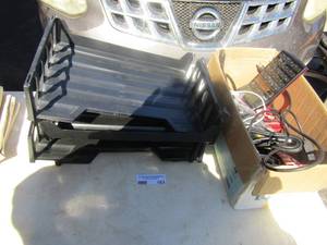 lot 163 image: 3 tier black filing slots, misc. office items calculator and more