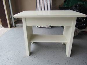 lot 74 image: 182312 white indoor outdoor bench sturdy