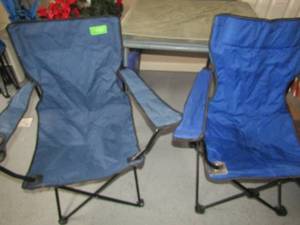 lot 78 image: 2 folding camping chairs used
