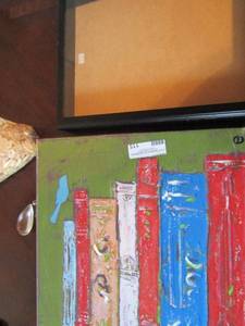 lot 115 image: 1411 black shadow box new, 1616 multi color art