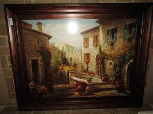 lot 1 image: Kirkland Glory framed canvas 4759 beautiful art By Saxmen Henry