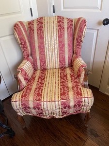 lot 7 image: High back chair designed by Mary Ann Paltry, 383133