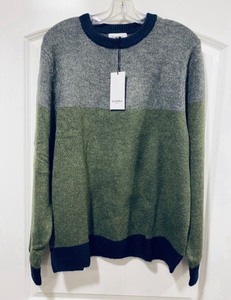 lot 31 image: New Goodfellow & Co Mens Large Standard Fit Crewneck Pullover Sweater in Olive, Model-77k95