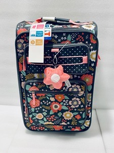 lot 37 image: New Crckt Kids 18 Softside Carry On Suitcase, Gray Floral Model-03-5561
