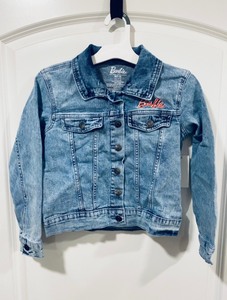 lot 88 image: New Girls Barbie Denim Jacket Size M (7-8) Light Denim
