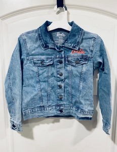 lot 93 image: New Girls Barbie Denim Jacket Size M (7-8) Light Denim