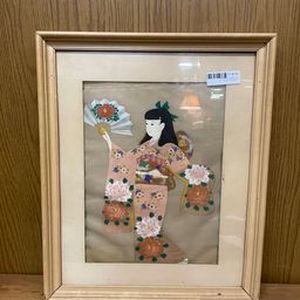 lot 143 image: OrientalAsian painting on silk signed