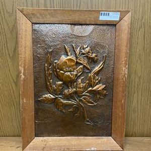 lot 74 image: copper picture of flowers