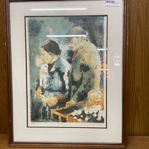 lot 124 image: The Couple by Viktor Viko signed and numbered w COA