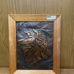 lot 73 image: copper picture of dog