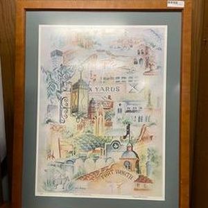 lot 110 image: Fort Worth lithograph signed by Jacque Steinberger