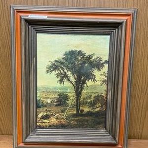 lot 101 image: framed oil painting