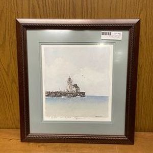 lot 82 image: Lighthouse signed by S. Wariner