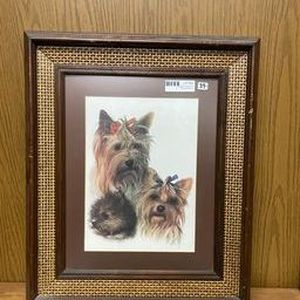 lot 90 image: dog framed print