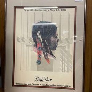 lot 111 image: Bien Mur Indian Market Center 1982 poster by Tim Gallagher