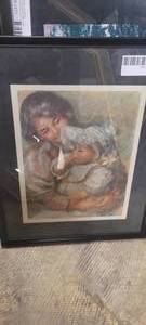 lot 45 image: Mom holding baby print vintage