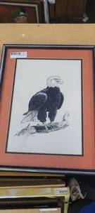 lot 151 image: Bald Eagle sketch by McGown