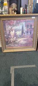 lot 153 image: Tuscan Afternoon oil painting on canvas in beautiful frame