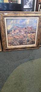 lot 154 image: Paisaje de Antiqu pil painting in Large beauftiful frame