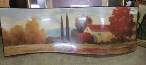 lot 161 image: 2 vintage countryside wall decorart