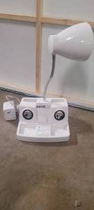 lot 210 image: desk lamp with Aux cord and speakers