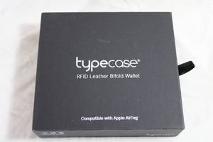 lot 16 image: Typecase RFID leather bifold wallet. (SIB). Compatible with Apple Air tag.