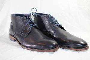 lot 18 image: Modern Fiction mens chukka boots. Model Mimicry Navy. Size 10.5. In box