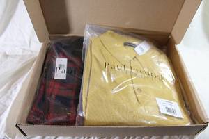 lot 8 image: (2) Paul Frederick pullover quarter zip Sweaters (Still in Packaging)