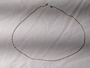 lot 40 image: Jewelry 14K yellow gold box chain necklace . Marked 585 and 14K XL. 18L