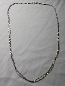 lot 83 image: Jewelry Sterling Silver 3 strand box chain necklace. Marked 925 Sri Lanka. 16L